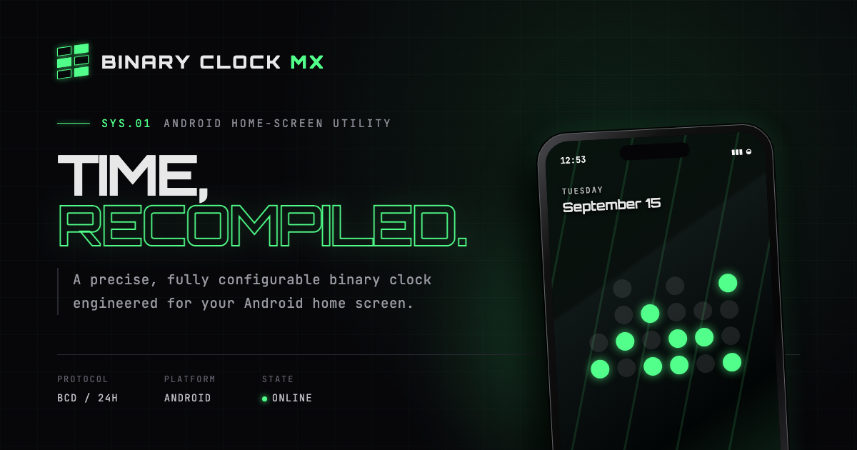 Binary Clock MX